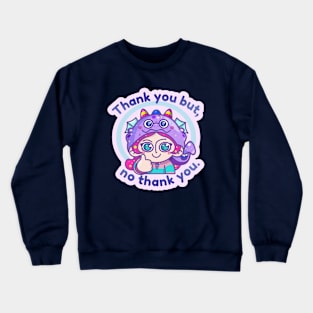 Cute Pink Hair Girl quotes Crewneck Sweatshirt